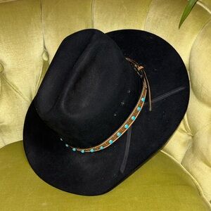 Resistol Black 15X Beaver Self-Conforming Cowboy Hat, Size 6 3/4 Black